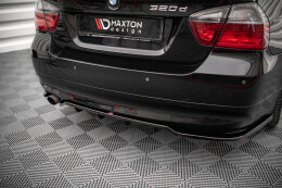 Mittlerer Cup Diffusor Heck Ansatz DTM Look für BMW 3er Limousine E90 schwarz Hochglanz