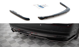 Mittlerer Cup Diffusor Heck Ansatz DTM Look passend für BMW 3er Limousine E90 schwarz Hochglanz
