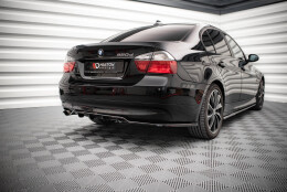 Mittlerer Cup Diffusor Heck Ansatz DTM Look passend für BMW 3er Limousine E90 schwarz Hochglanz