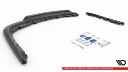 Mittlerer Cup Diffusor Heck Ansatz DTM Look passend für BMW 3er Limousine E90 schwarz Hochglanz