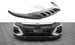 Cup Spoilerlippe Front Ansatz V.2 für VW Arteon R Limousine / Shooting Brake Mk1 Facelift schwarz Hochglanz