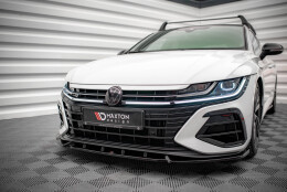 Cup Spoilerlippe Front Ansatz V.2 passend für VW Arteon R schwarz Hochglanz
