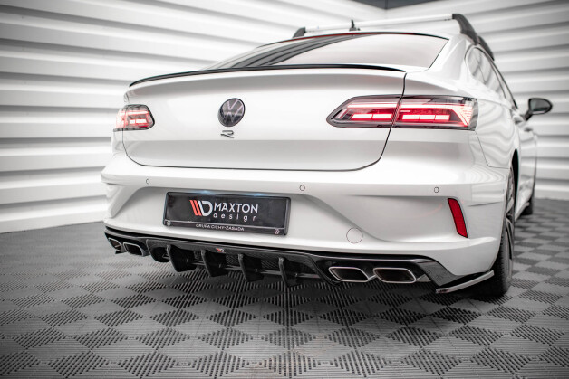 Heck Ansatz Diffusor passend für VW Arteon R schwarz Hochglanz