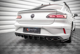 Heck Ansatz Diffusor passend für VW Arteon R schwarz...