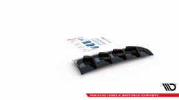 Street+ Heck Ansatz Diffusor passend für VW Arteon R Limousine / Shooting Brake Mk1 FL schwarz Hochglanz