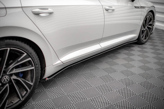 Street Pro Seitenschweller Ansatz Cup Leisten V.2 passend für VW Arteon R / R-Line Facelift SCHWARZ
