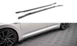 Street Pro Seitenschweller Ansatz Cup Leisten V.2 passend für VW Arteon R / R-Line Facelift SCHWARZ
