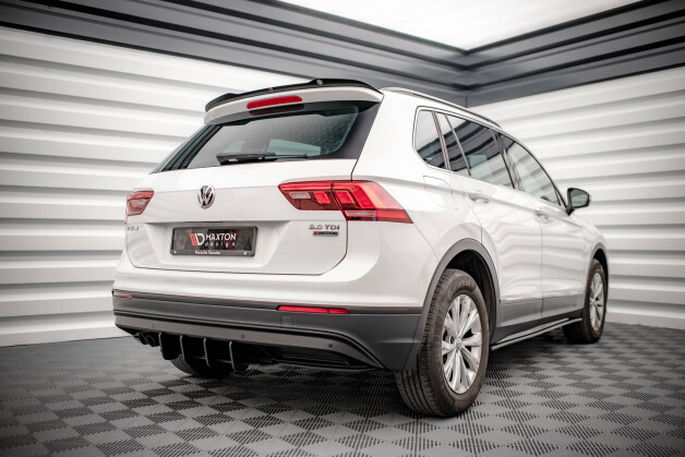 Street Pro Heckschürze Heck Ansatz Diffusor passend für VW Tiguan Mk2 schwarz-rot