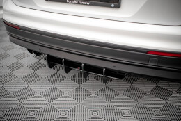 Street Pro Heckschürze Heck Ansatz Diffusor passend für VW Tiguan Mk2 schwarz-rot