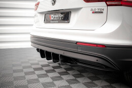 Street Pro Heckschürze Heck Ansatz Diffusor passend für VW Tiguan Mk2 schwarz-rot