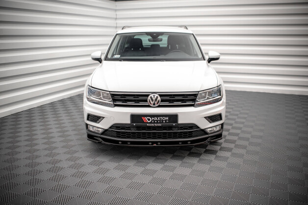 Cup Spoilerlippe Front Ansatz passend für VW Tiguan Mk2 schwarz Hochglanz