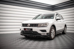 Cup Spoilerlippe Front Ansatz passend für VW Tiguan Mk2 schwarz Hochglanz