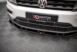 Cup Spoilerlippe Front Ansatz passend für VW Tiguan Mk2 schwarz Hochglanz
