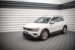 Seitenschweller Ansatz Cup Leisten passend für VW Tiguan Mk2 schwarz Hochglanz