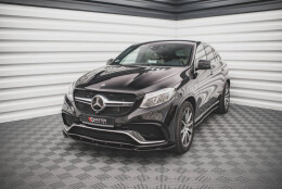 Cup Spoilerlippe Front Ansatz V.2 passend für Mercedes-Benz GLE Coupe / SUV 63 AMG C292 / W166 schwarz Hochglanz
