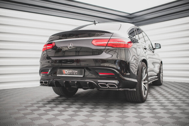 Heck Ansatz Diffusor passend für Mercedes-Benz GLE Coupe 63 AMG C292 schwarz Hochglanz