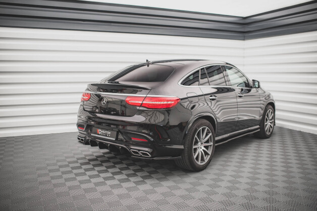 Heck Ansatz Flaps Diffusor V.1 passend für Mercedes-Benz GLE Coupe 63 AMG C292 schwarz Hochglanz