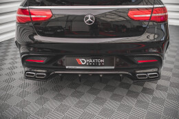 Heck Ansatz Flaps Diffusor V.1 für Mercedes GLE Coupe 63 AMG C292 schwarz Hochglanz