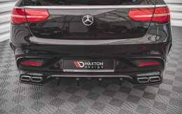 Heck Ansatz Flaps Diffusor V.2 für Mercedes-Benz GLE Coupe 63 AMG C292 schwarz matt