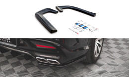 Heck Ansatz Flaps Diffusor V.2 für Mercedes GLE Coupe 63 AMG C292 schwarz Hochglanz