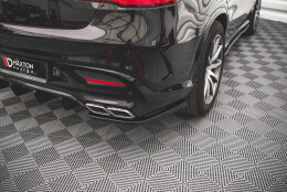 Heck Ansatz Flaps Diffusor V.2 passend für Mercedes-Benz GLE Coupe 63 AMG C292 schwarz Hochglanz