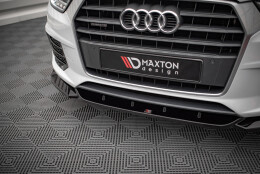 Cup Spoilerlippe Front Ansatz V.1 passend für Audi Q3 Sport 8U Facelift schwarz Hochglanz