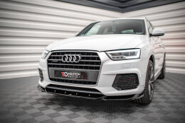 Street+ Spoilerlippe Front Ansatz V.1 passend für Audi Q3 Sport 8U FL schwarz Hochglanz