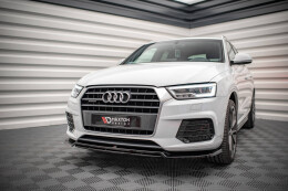 Cup Spoilerlippe Front Ansatz V.2 für Audi Q3 Sport 8U FL schwarz Hochglanz