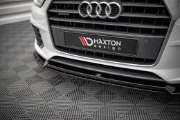 Cup Spoilerlippe Front Ansatz V.2 passend für Audi Q3 Sport 8U Facelift schwarz Hochglanz