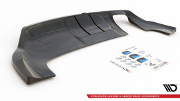 Mittlerer Cup Diffusor Heck Ansatz DTM Look passend für Audi Q3 Sport 8U Facelift schwarz Hochglanz