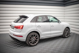 Seitenschweller Ansatz Cup Leisten passend für Audi Q3 Sport 8U Facelift schwarz Hochglanz