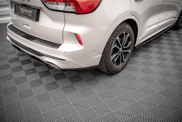 Heck Ansatz Flaps Diffusor passend für Ford Kuga ST-Line Mk3 Carbon Look