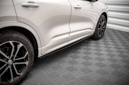 Seitenschweller Ansatz Cup Leisten für Ford Kuga ST-Line Mk3 schwarz Hochglanz