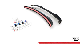 Heck Spoiler Aufsatz Abrisskante passend für Seat Exeo ST schwarz Hochglanz