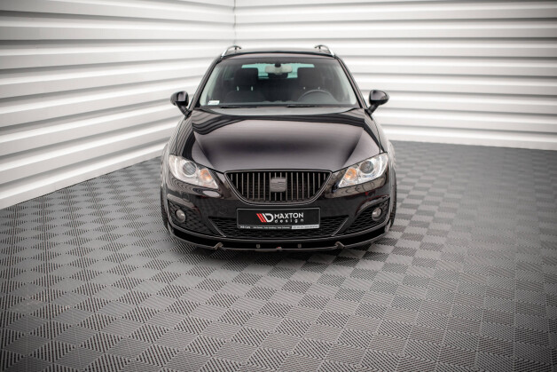 Cup Spoilerlippe Front Ansatz V.1 passend für Seat Exeo schwarz Hochglanz