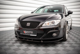 Cup Spoilerlippe Front Ansatz V.1 passend für Seat Exeo schwarz Hochglanz