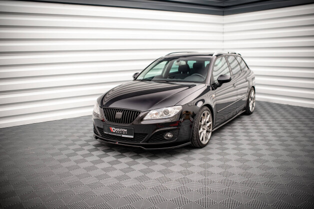 Street+ Spoilerlippe Front Ansatz V.2 passend für Seat Exeo schwarz Hochglanz
