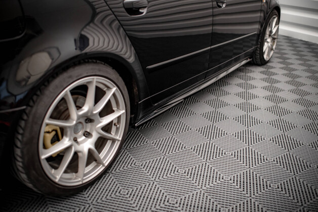 Street+ Seitenschweller Leisten passend für Seat Exeo schwarz Hochglanz