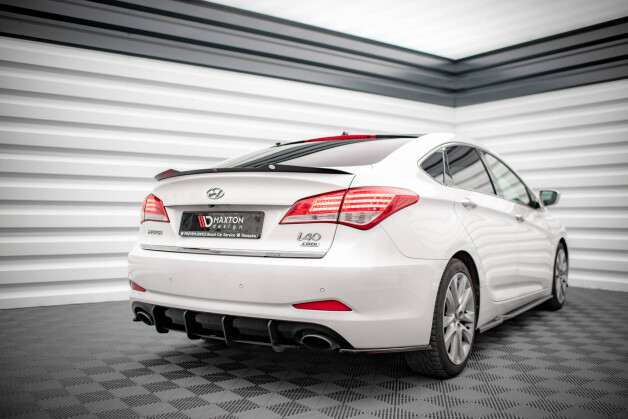 Heck Spoiler Aufsatz Abrisskante passend für Hyundai I40 Mk1 schwarz Hochglanz
