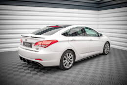 Heck Ansatz Flaps Diffusor passend für Hyundai I40 Mk1 schwarz Hochglanz