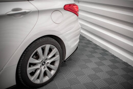 Heck Ansatz Flaps Diffusor passend für Hyundai I40 Mk1 schwarz Hochglanz
