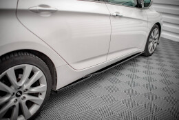 Seitenschweller Ansatz Cup Leisten passend für Hyundai I40 Mk1 schwarz Hochglanz