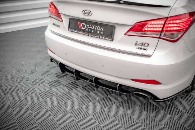 Street Pro Heckschürze Heck Ansatz Diffusor passend für Hyundai I40 Mk1 rot