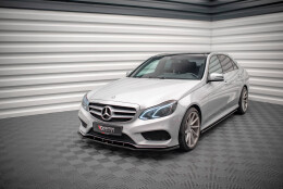 Cup Spoilerlippe Front Ansatz V.1 passend für Mercedes-Benz E AMG-Line Limousine W212 Facelift schwarz Hochglanz
