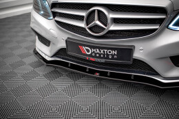 Cup Spoilerlippe Front Ansatz V.1 passend für Mercedes-Benz E AMG-Line Limousine W212 Facelift schwarz Hochglanz