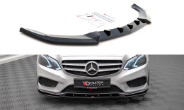 Cup Spoilerlippe Front Ansatz V.2 passend für Mercedes-Benz E AMG-Line Limousine W212 Facelift schwarz Hochglanz
