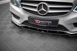 Cup Spoilerlippe Front Ansatz V.2 passend für Mercedes-Benz E AMG-Line Limousine W212 Facelift schwarz Hochglanz
