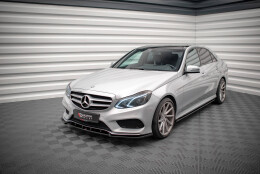 Cup Spoilerlippe Front Ansatz V.2 passend für Mercedes-Benz E AMG-Line Limousine W212 Facelift schwarz Hochglanz