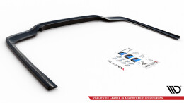 Mittlerer Cup Diffusor Heck Ansatz DTM Look passend für Mercedes-Benz E AMG-Line Limousine W212 Facelift schwarz Hochglanz