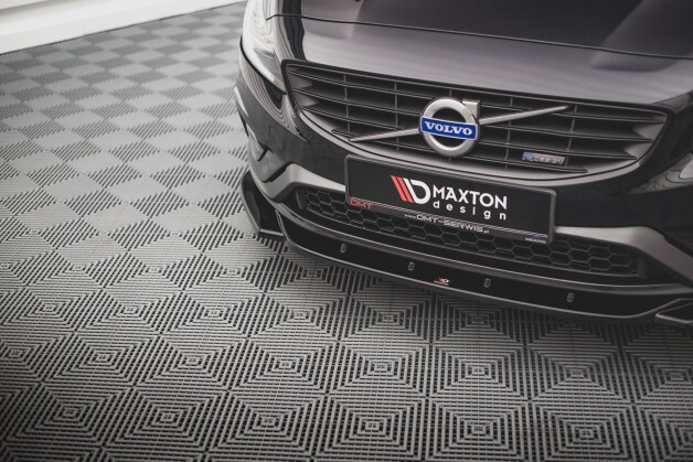 Cup Spoilerlippe Front Ansatz V.2 passend für Volvo S60 R-Design Mk2 schwarz Hochglanz